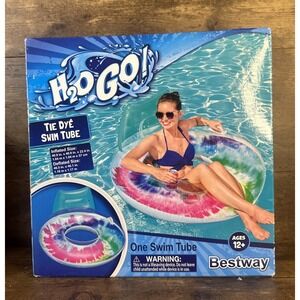 New Bestway Tie Dye Swim Tube 40" Inflatable Pool Float Ring Adult Beach Lake